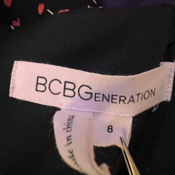 BCB Generation Strapless Black Pleated Cosmopolitan Mini Fit Flare‎ Women Size 8 - Picture 9 of 9